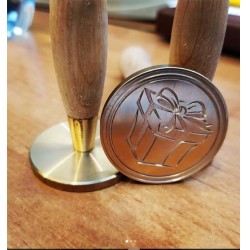 Сургучна печатка латунь + дерев'яна ручка